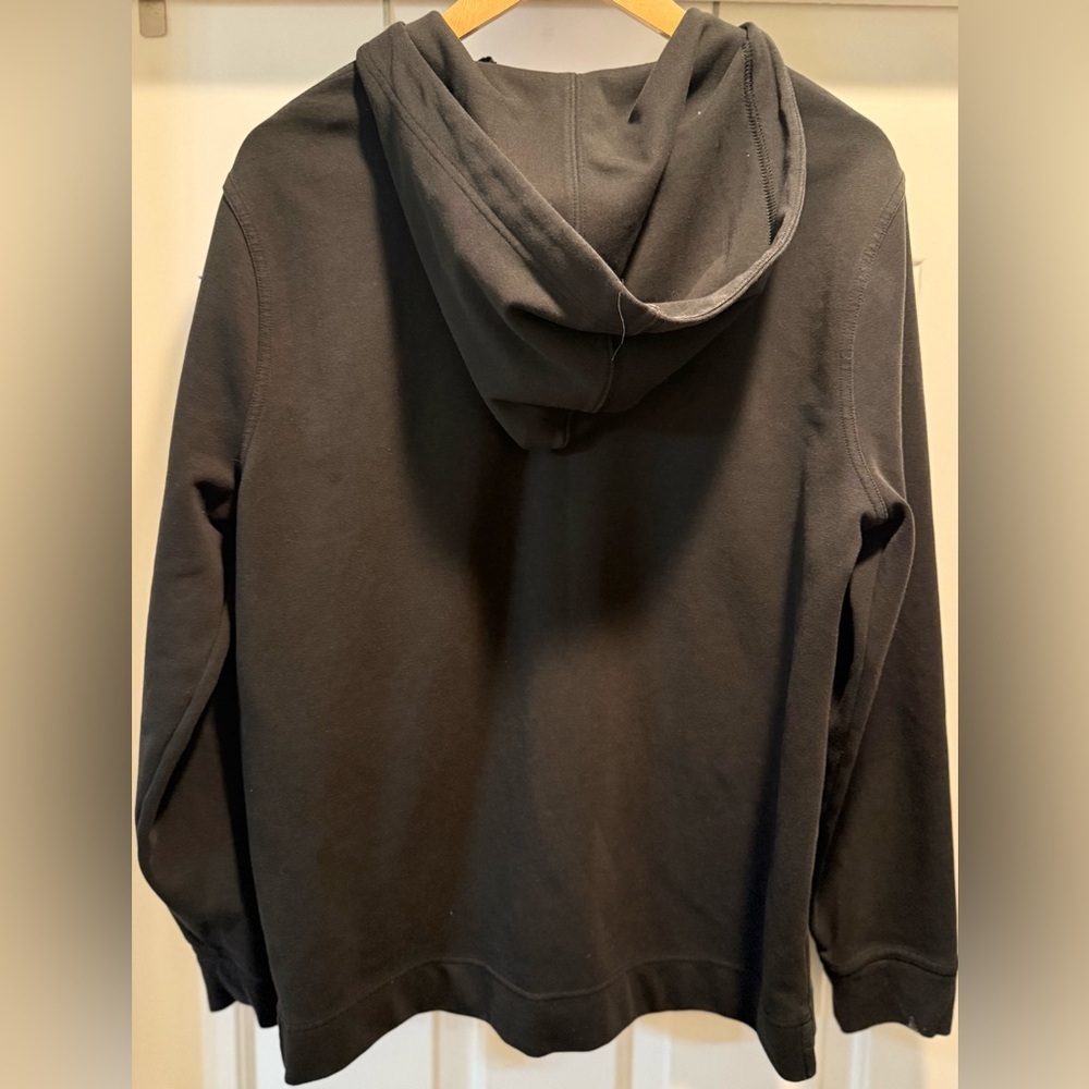 Banana Republic Men’s L Black Moisture-Wicking 1/4 Zip Hoodie Pullover - Picture 3 of 12